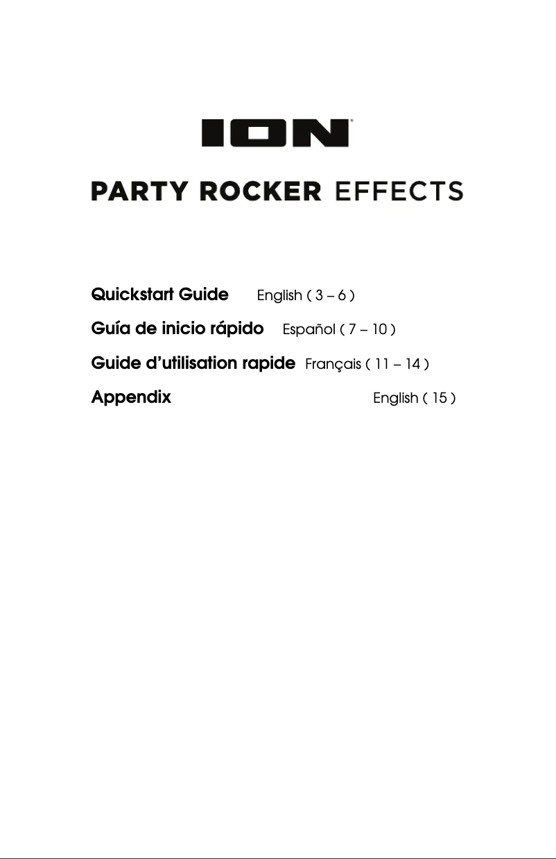 Page n°1 - Manuel utilisateur ION Party Rocker Effects