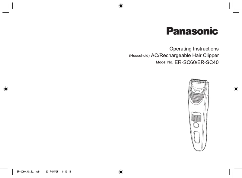 Page n°1 - Manuel utilisateur Panasonic ER-SC40