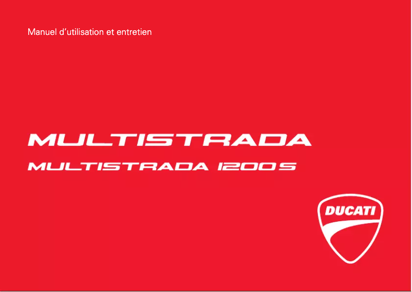 Page 1 de la notice Manuel utilisateur Ducati Multistrada 1200 S (2015)