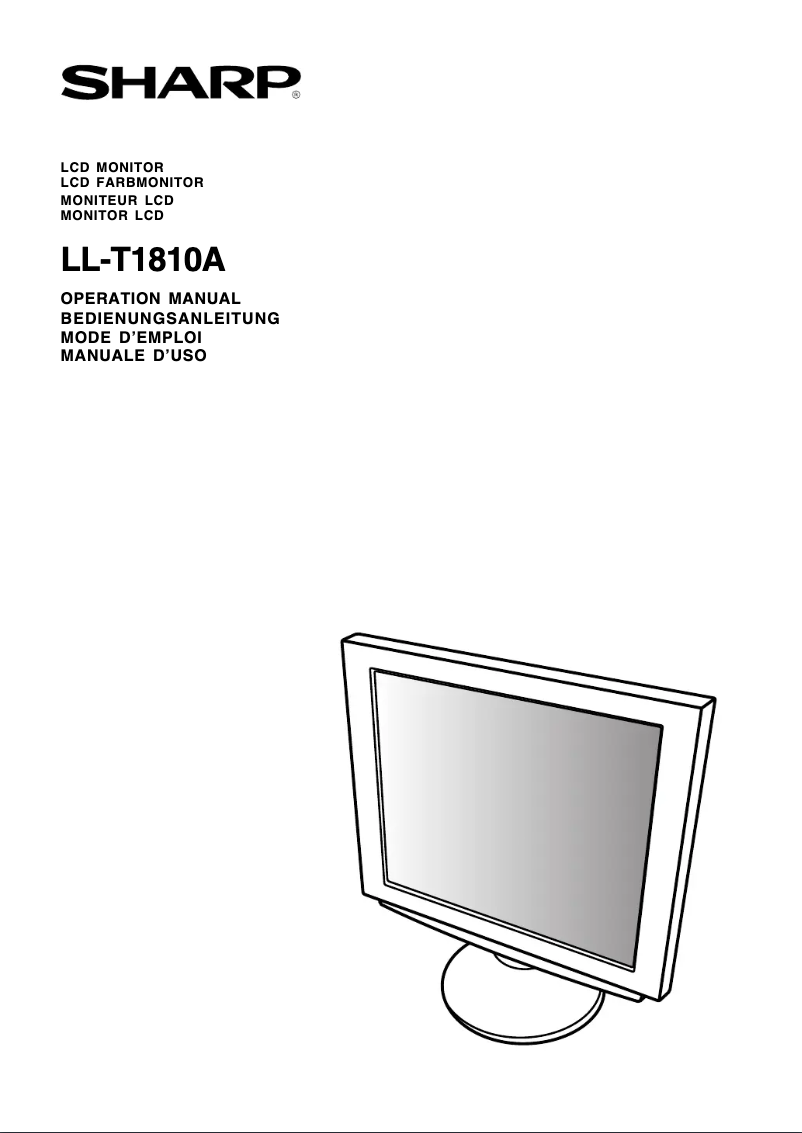 Page 1 de la notice Manuel utilisateur Sharp LL-T1810A