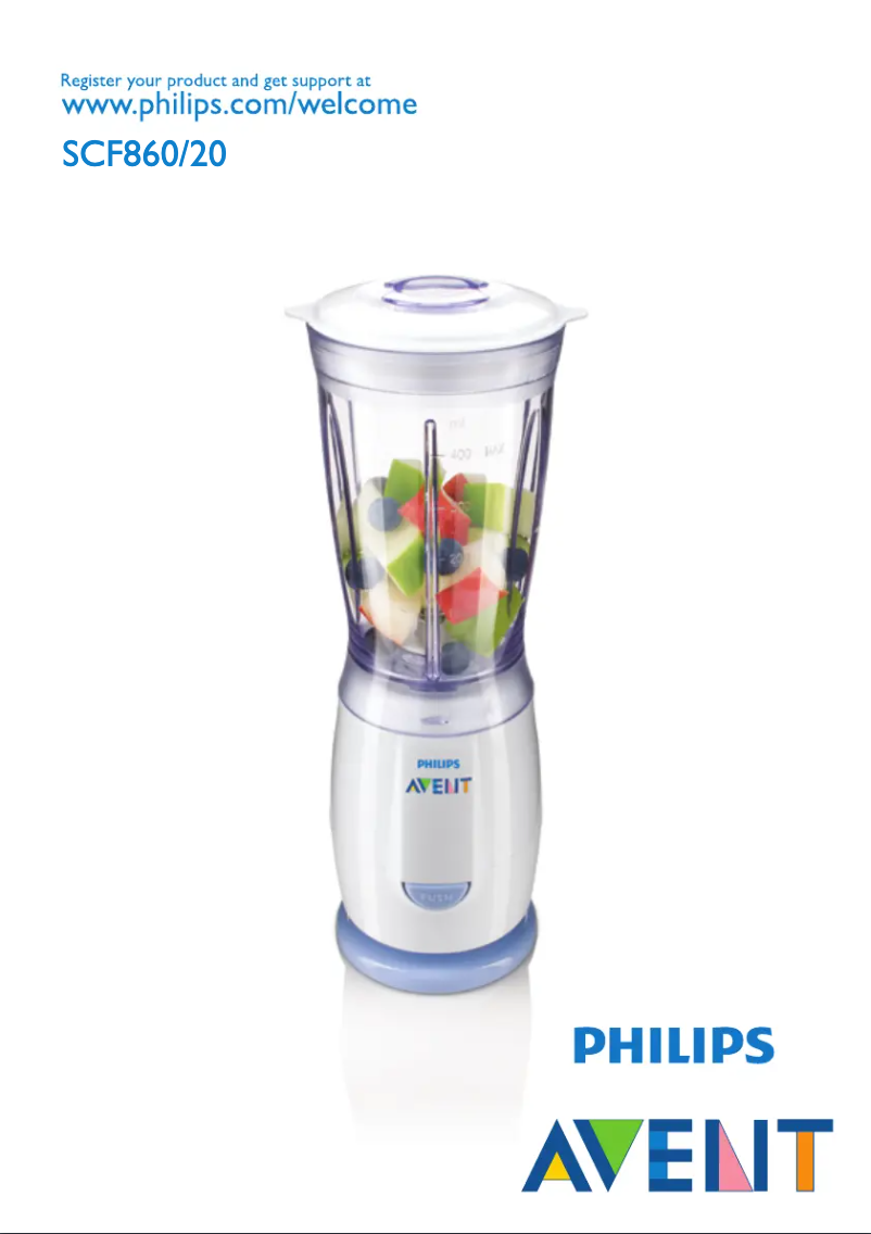 Page n°1 - Manuel utilisateur Philips Avent SCF860