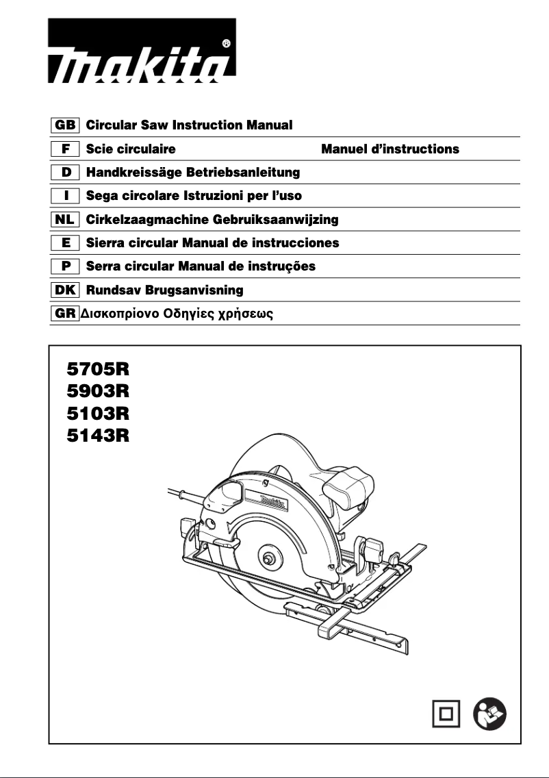 Page 1 de la notice Manuel utilisateur Makita 5143R