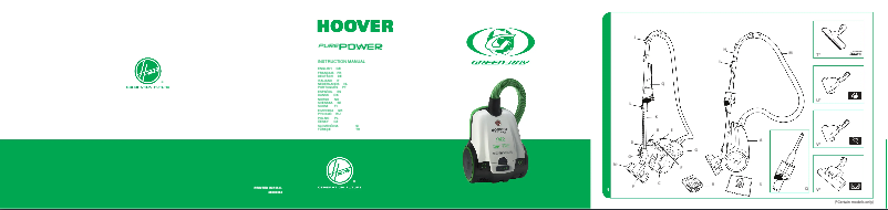 Página 1 del manual Manual de usuario Hoover Purepower Greenray TGP 1410