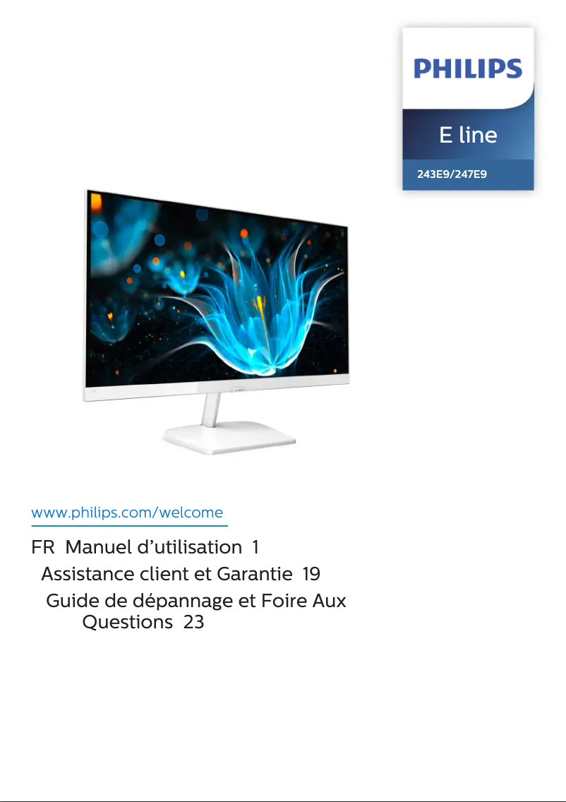 Image de la première page du manuel de l'appareil 243E9QHSW