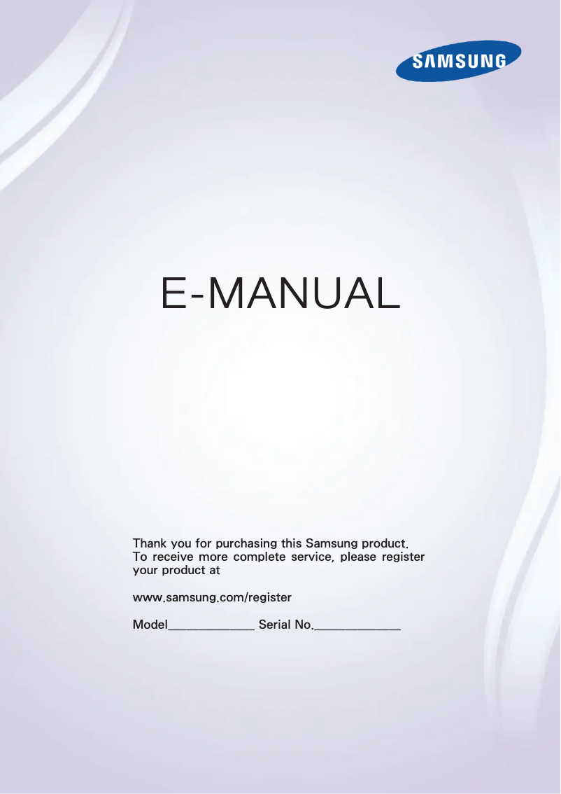 Page 1 de la notice Manuel utilisateur Samsung UE60F7090SL
