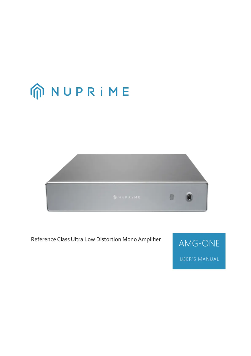 Page 1 de la notice Manuel utilisateur NuPrime AMG-One