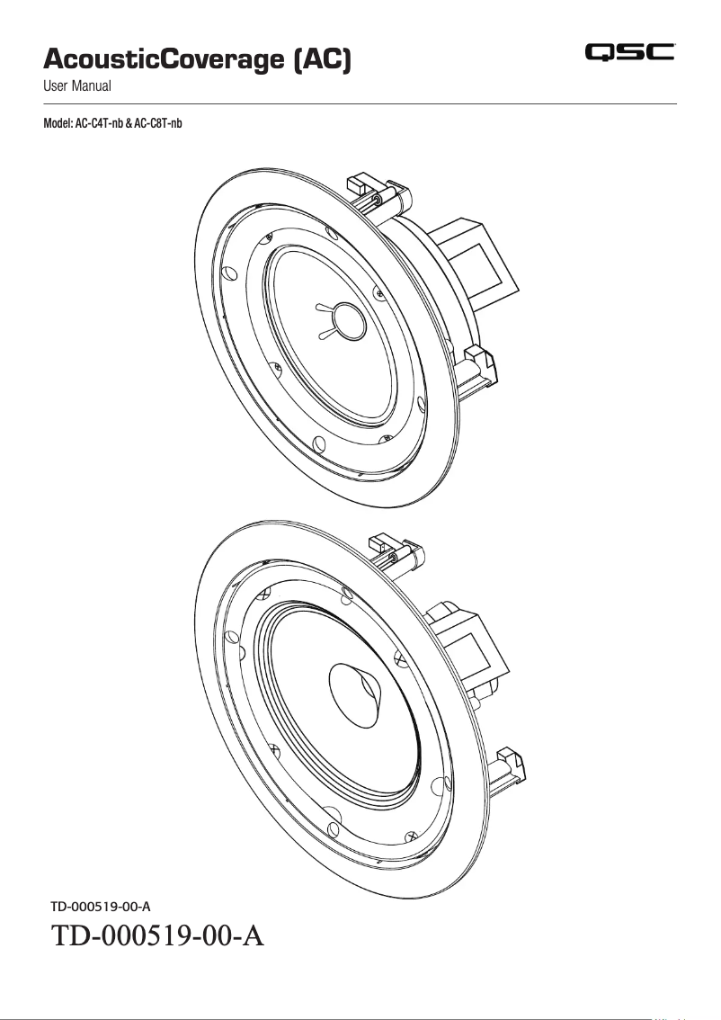 Image de la première page du manuel de l'appareil AcousticCoverage AC-C4T-nb
