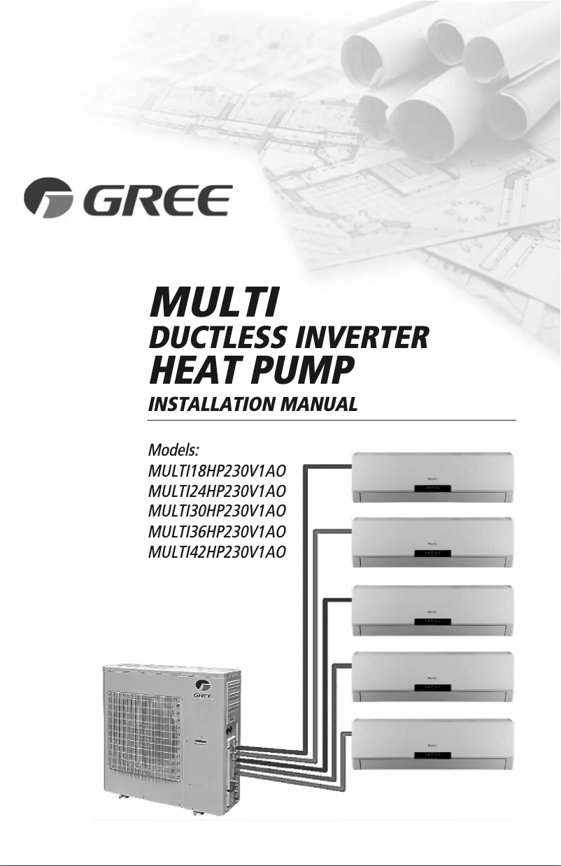Page 1 de la notice Manuel utilisateur Gree MULTI24HP230V1AO
