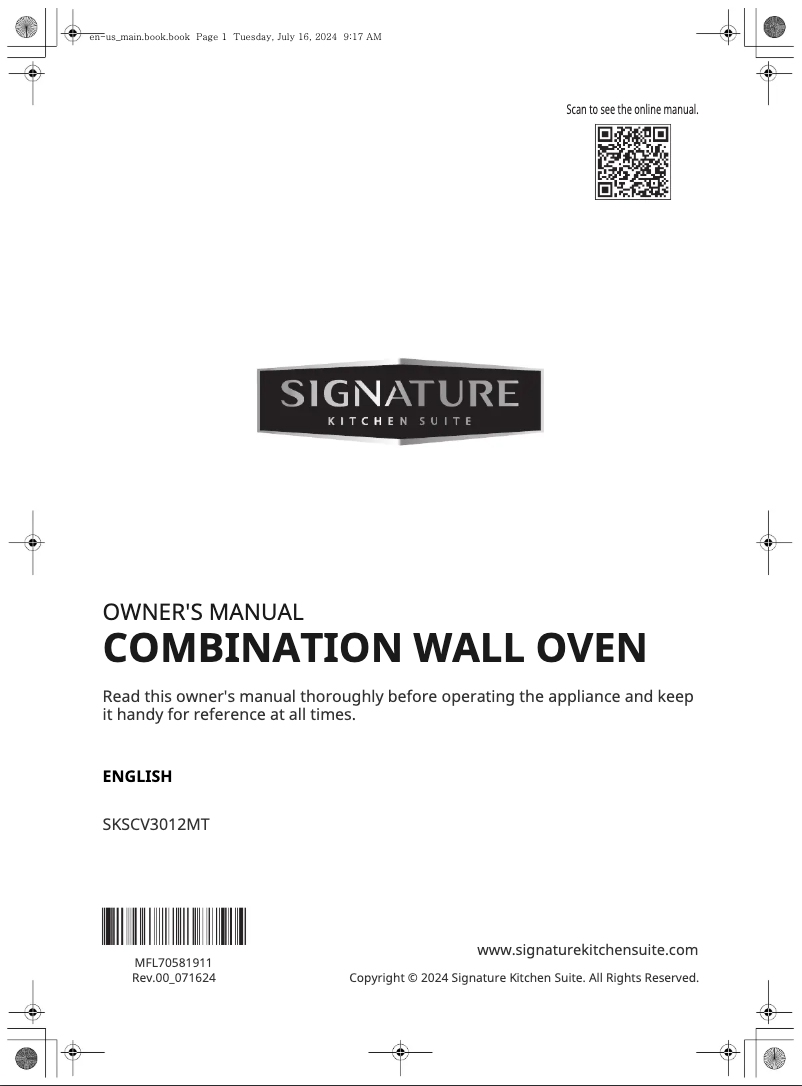 Page 1 de la notice Manuel utilisateur Signature SKSCV3012MT