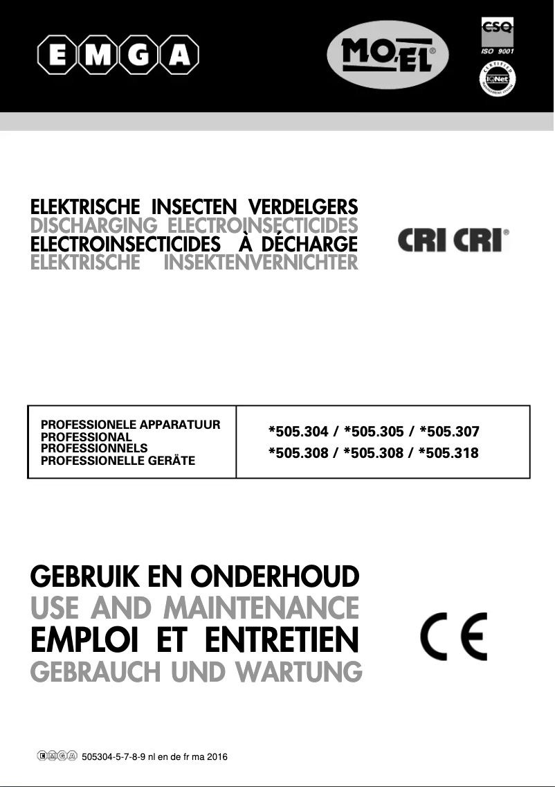 Page 1 de la notice Manuel utilisateur MO-EL Cri-Cri 505309