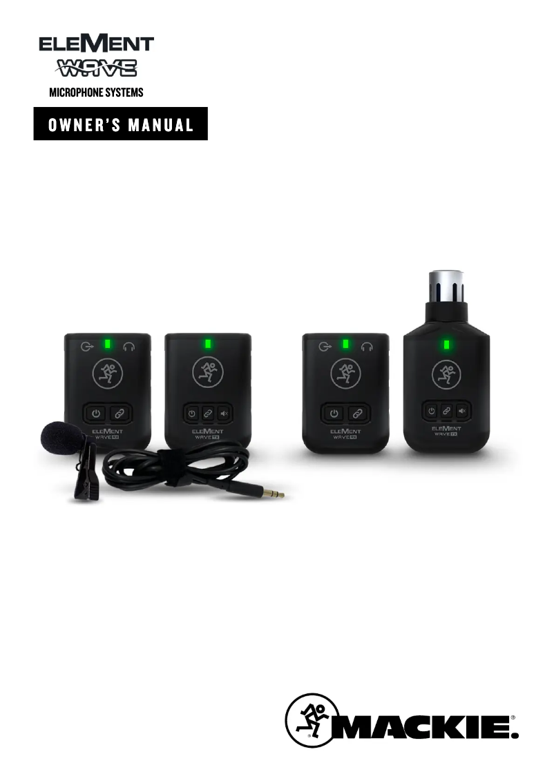 Page 1 de la notice Manuel utilisateur Mackie EleMent Wave XLR