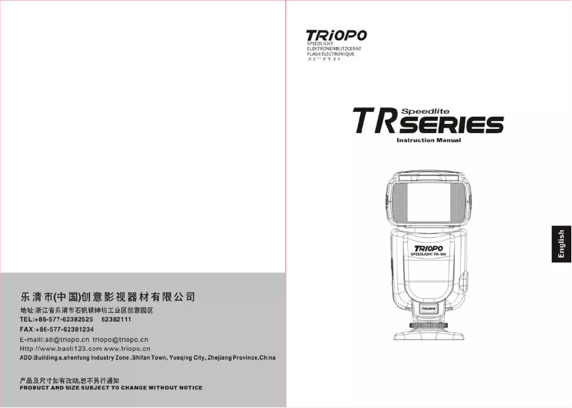 Imagen de la primera página del manual del dispositivo Speedlight TR-980C
