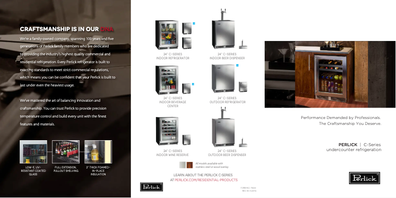 Page n°1 - Brochure Perlick HC24TB-4-2R-2