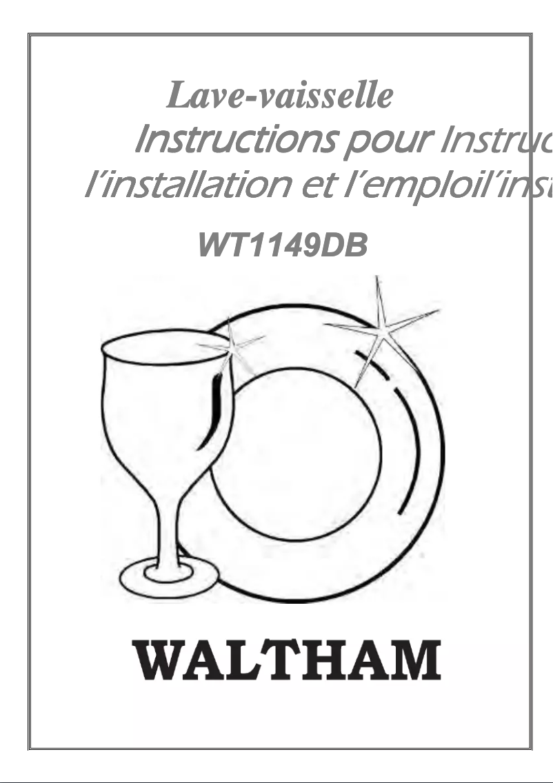Page 1 de la notice Manuel utilisateur Waltham WT 1149 DB