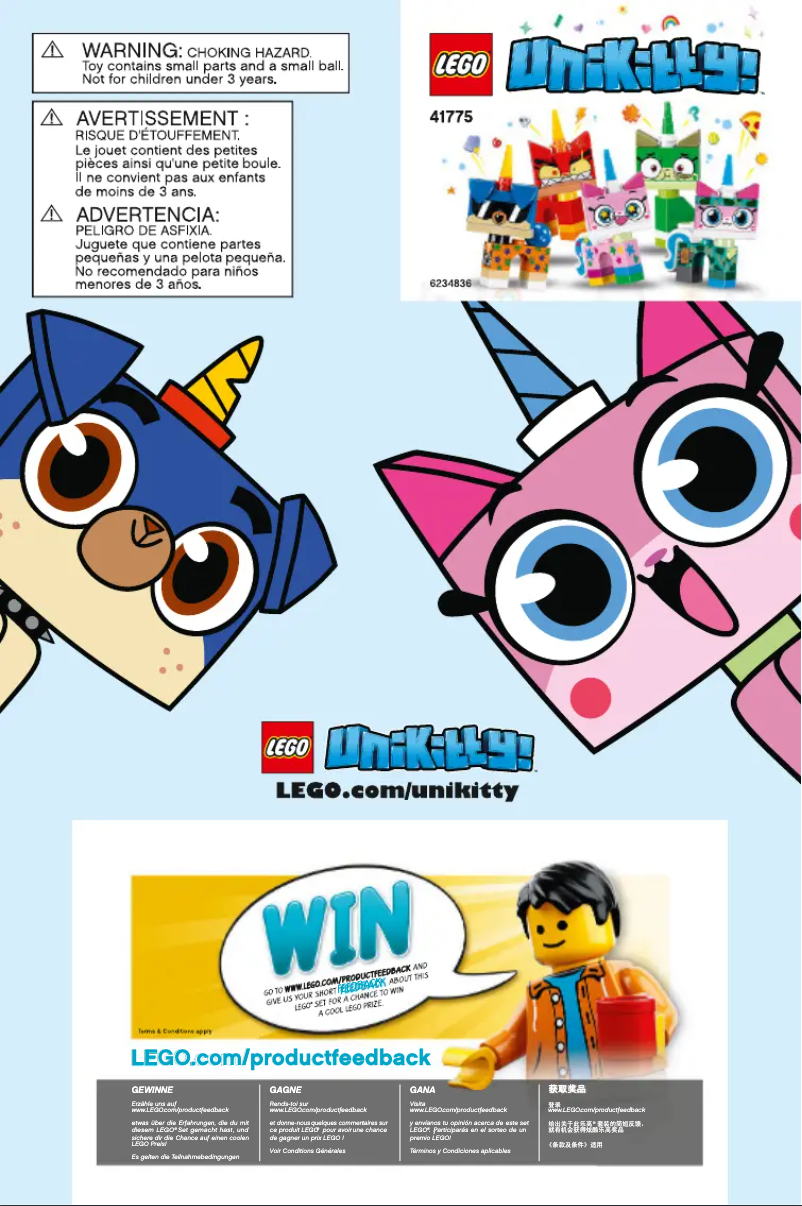 Página 1 del manual Manual de usuario Lego Unikitty 41775