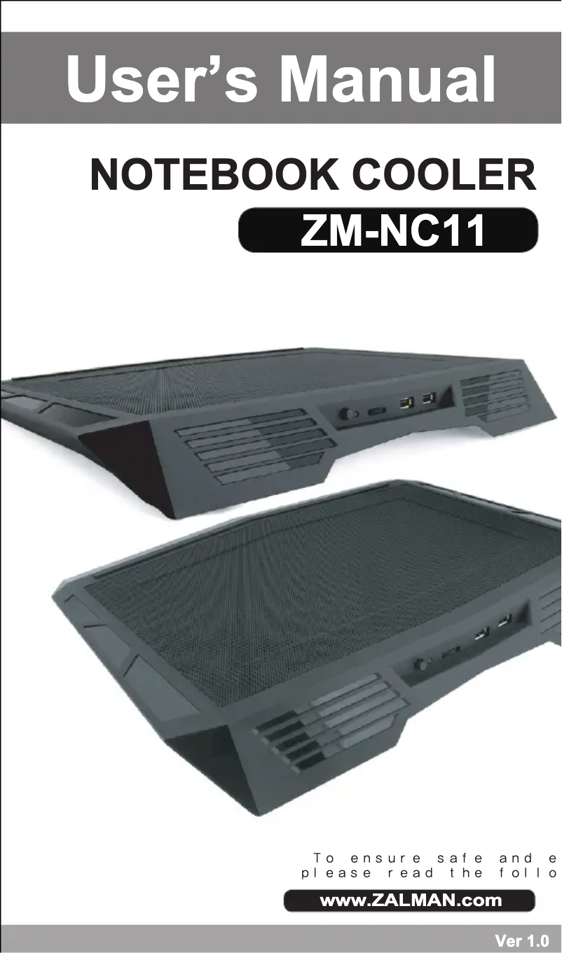 Image de la première page du manuel de l'appareil ZM-NC11