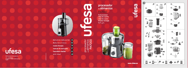 Page 1 de la notice Manuel utilisateur Ufesa PA7000