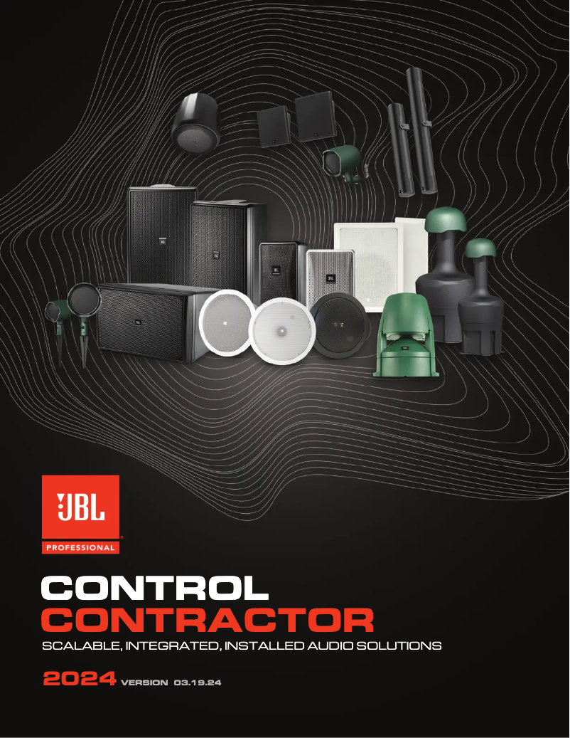 Page 1 de la notice Brochure JBL Control 19CS