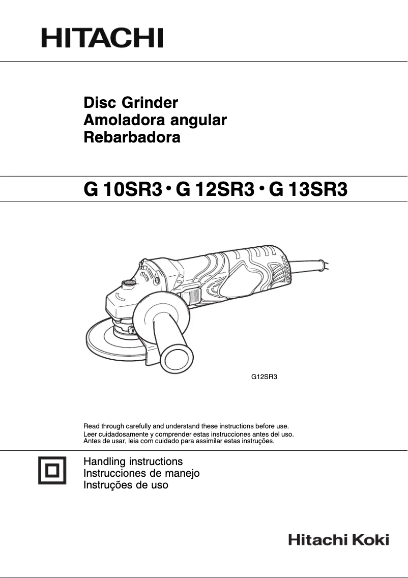 Page 1 de la notice Manuel utilisateur Hitachi G 10SR3