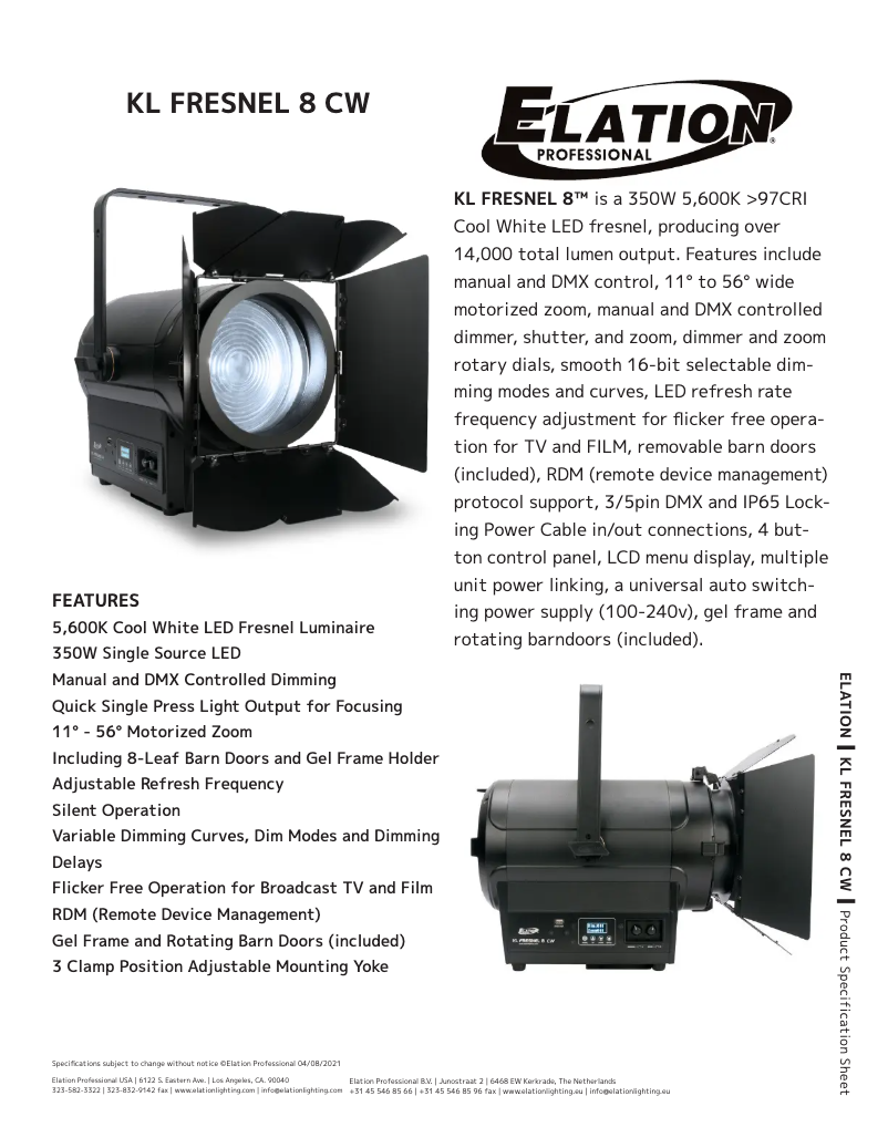 Image de la première page du manuel de l'appareil KL Fresnel 8 CW