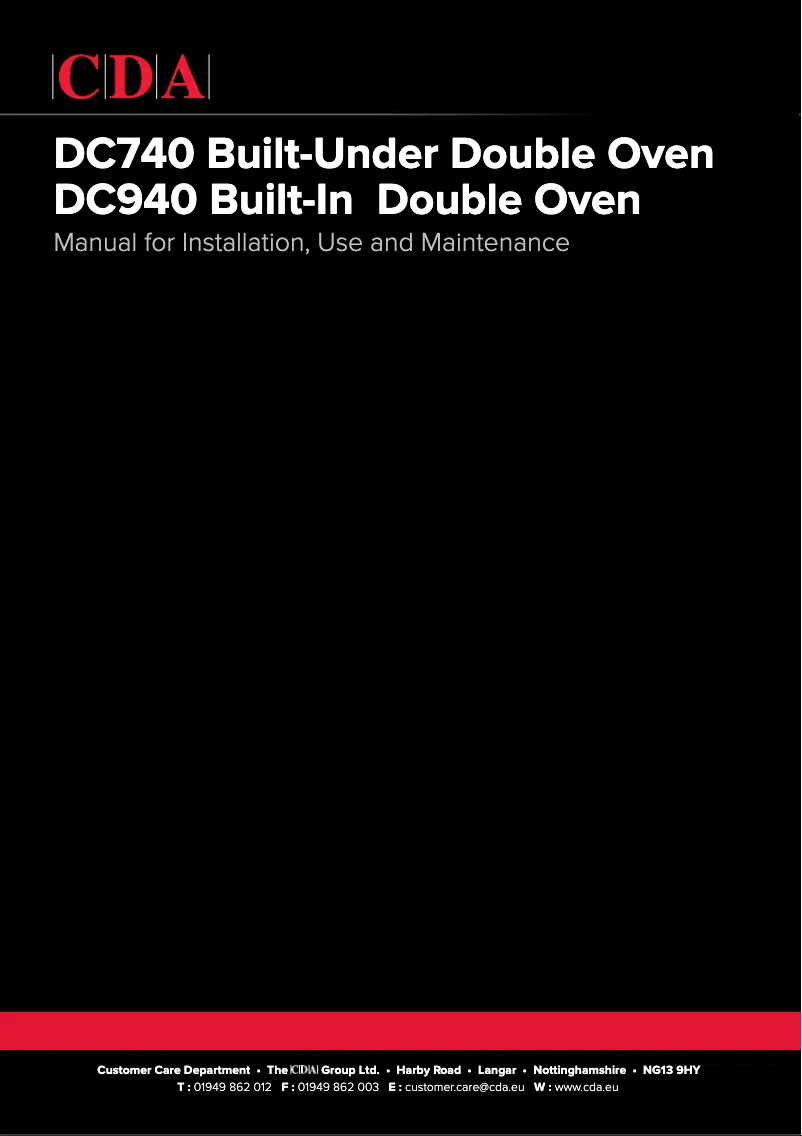 Page n°1 - Manuel utilisateur CDA DC940