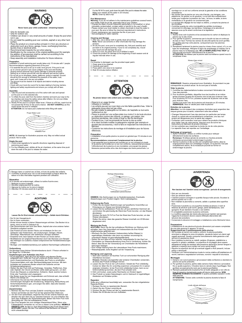 Page 1 de la notice Manuel utilisateur Bestway 55030