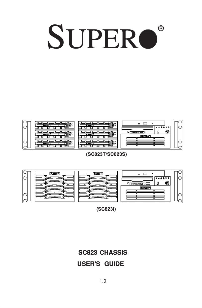 Page 1 de la notice Manuel utilisateur Supermicro SuperChassis 823TQ-653LPB