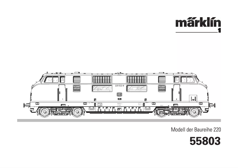 Image de la première page du manuel de l'appareil 55803 BR 220 DB Diesel