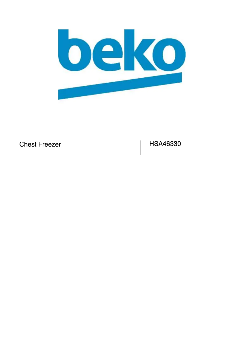 Page n°1 - Manuel utilisateur Beko HSA46330