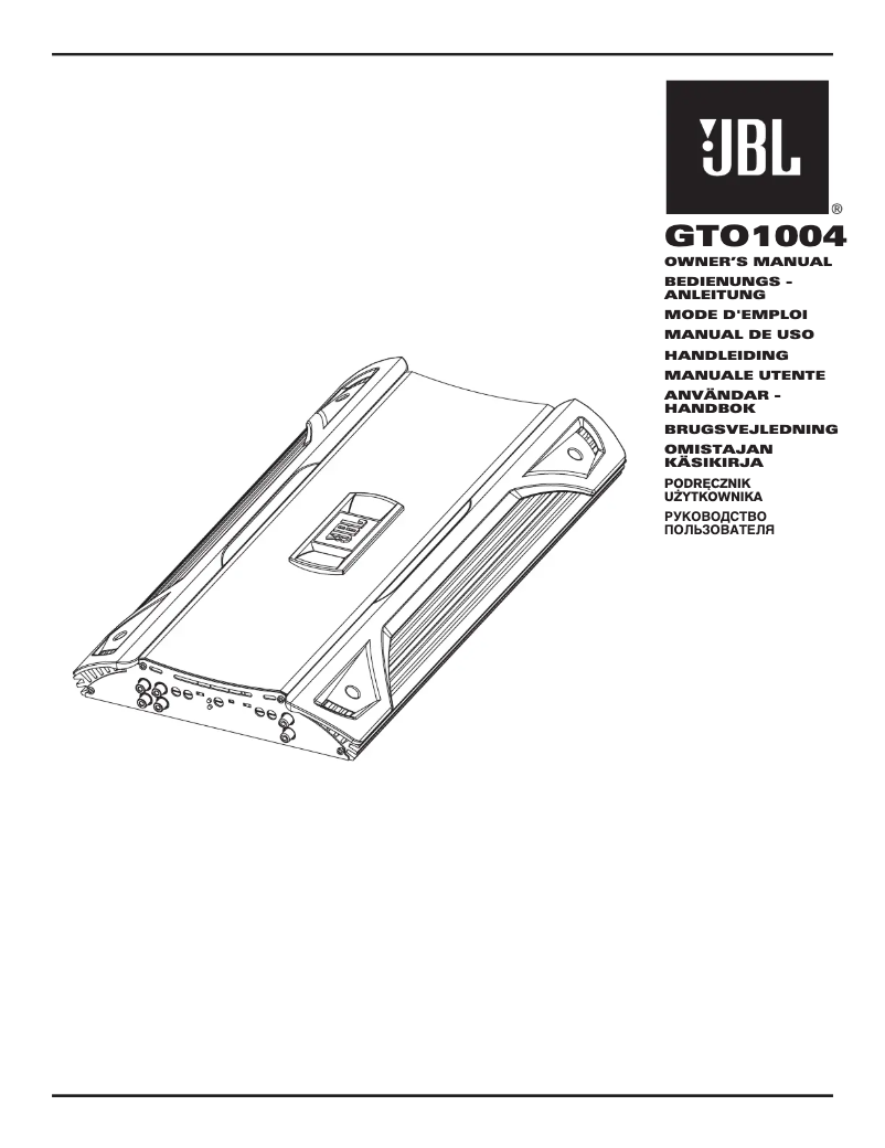 Image de la première page du manuel de l'appareil GTO1004