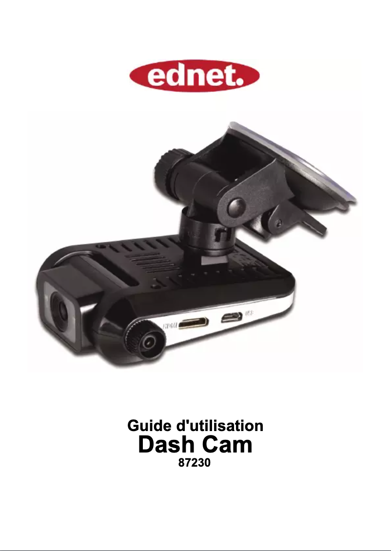 Página 1 del manual Manual de usuario Ednet Dash Cam 87230