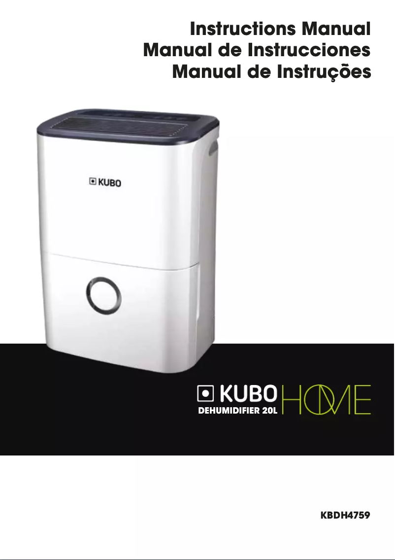 Página 1 del manual Manual de usuario Kubo KBDH4759