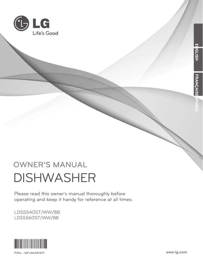 Page 1 de la notice Manuel utilisateur LG LDS5560ST