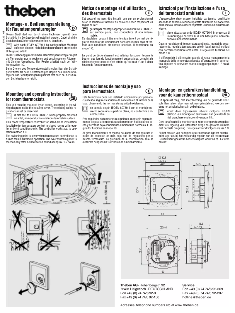 Page n°1 - Manuel utilisateur Theben Ramses 741