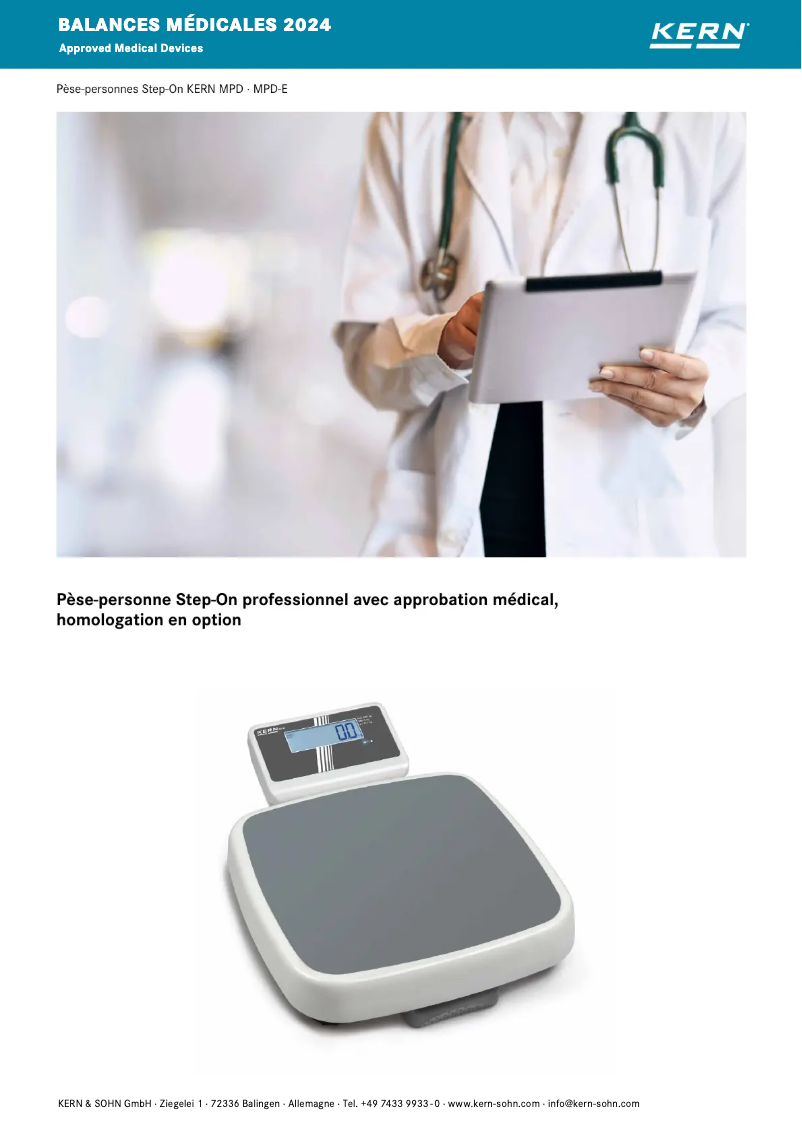 Page 1 de la notice Brochure Kern MPD 200K-1EM