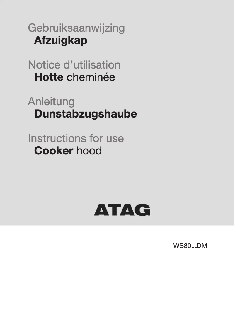 Page n°1 - Manuel utilisateur Atag WS8012DM