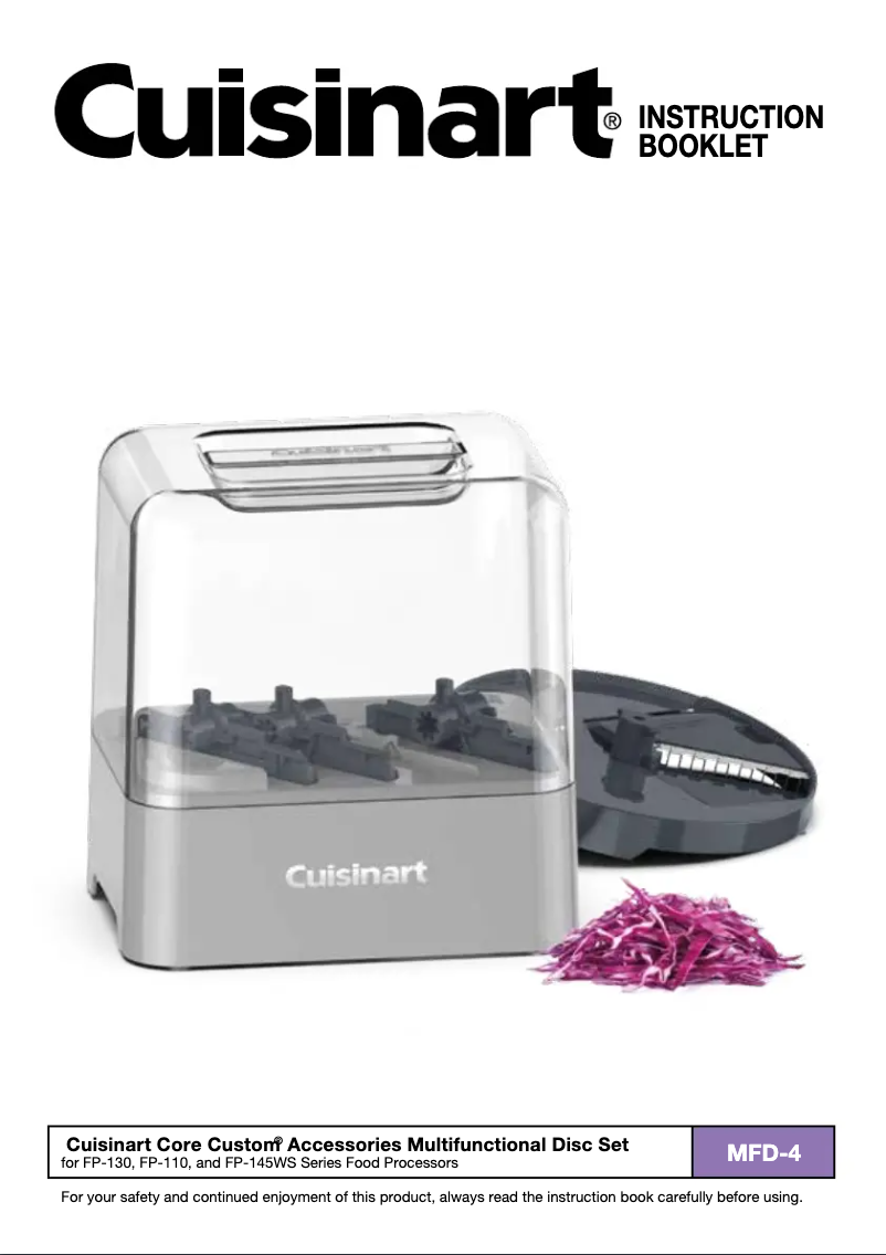 Page 1 de la notice Manuel utilisateur Cuisinart Core Custom MFD-4