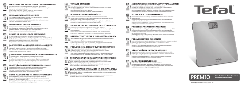 Page 1 de la notice Manuel utilisateur Tefal Premio PP1220V0