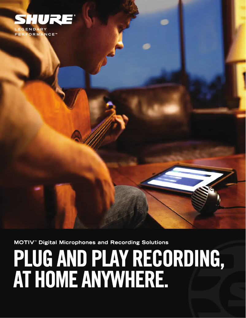 Página 1 del manual Folleto Shure MVi