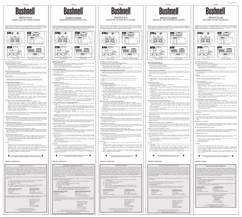 Page 1 de la notice Manuel utilisateur Bushnell H2O 10x42