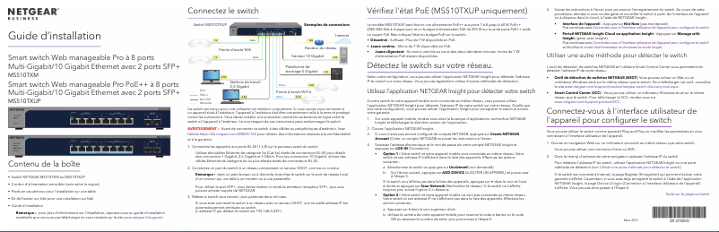 Page n°1 - Guide d'installation Netgear MS510TXUP