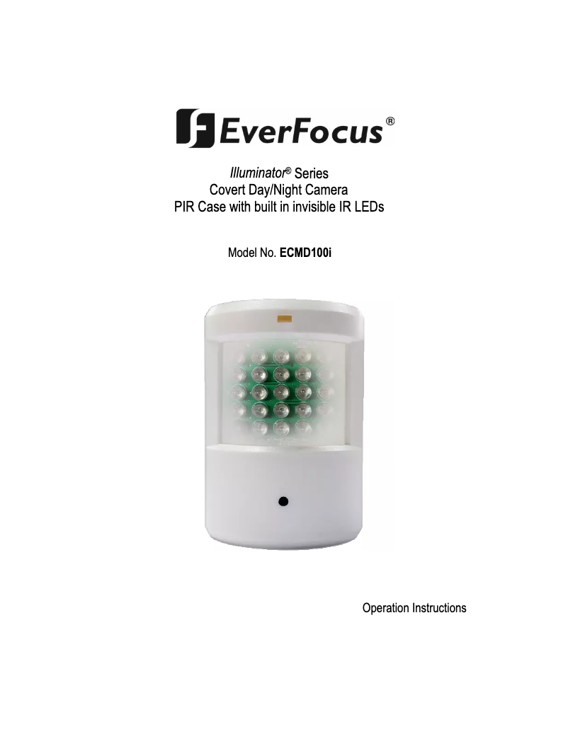 Page n°1 - Manuel utilisateur EverFocus ECMD100I