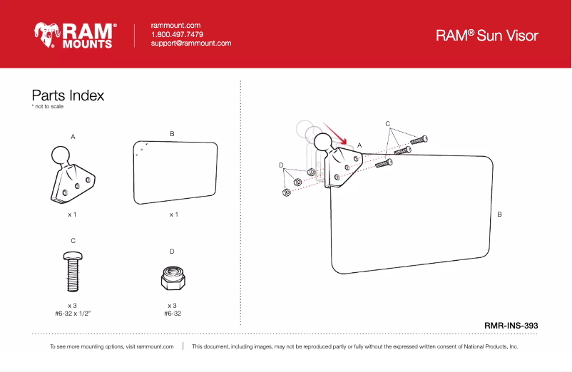 Página 1 del manual Manual de usuario RAM Mount RAP-393-G1U
