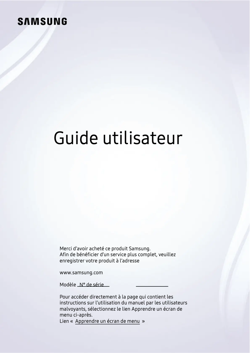 Page 1 de la notice Manuel utilisateur Samsung QA65QN90DAU