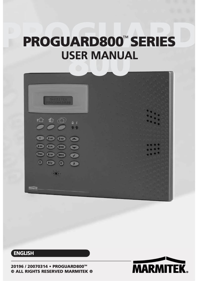 Page 1 de la notice Manuel utilisateur Marmitek Proguard800