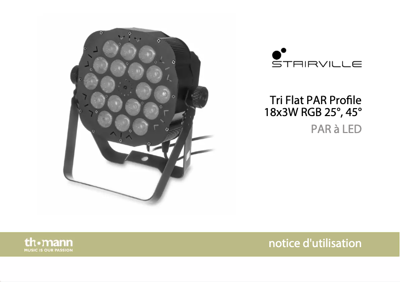 Image de la première page du manuel de l'appareil Tri Flat PAR Profile 18x3W 45°