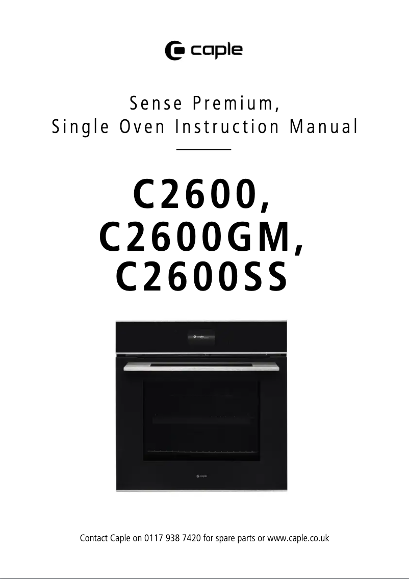 Page n°1 - Manuel utilisateur Caple C2600GM