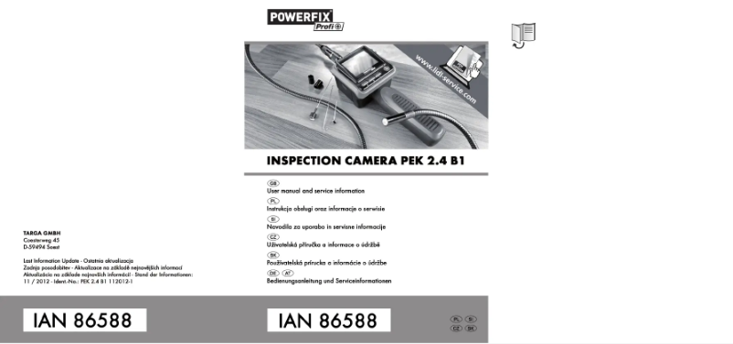 Page 1 de la notice Manuel utilisateur Powerfix PEK 2.4 B1