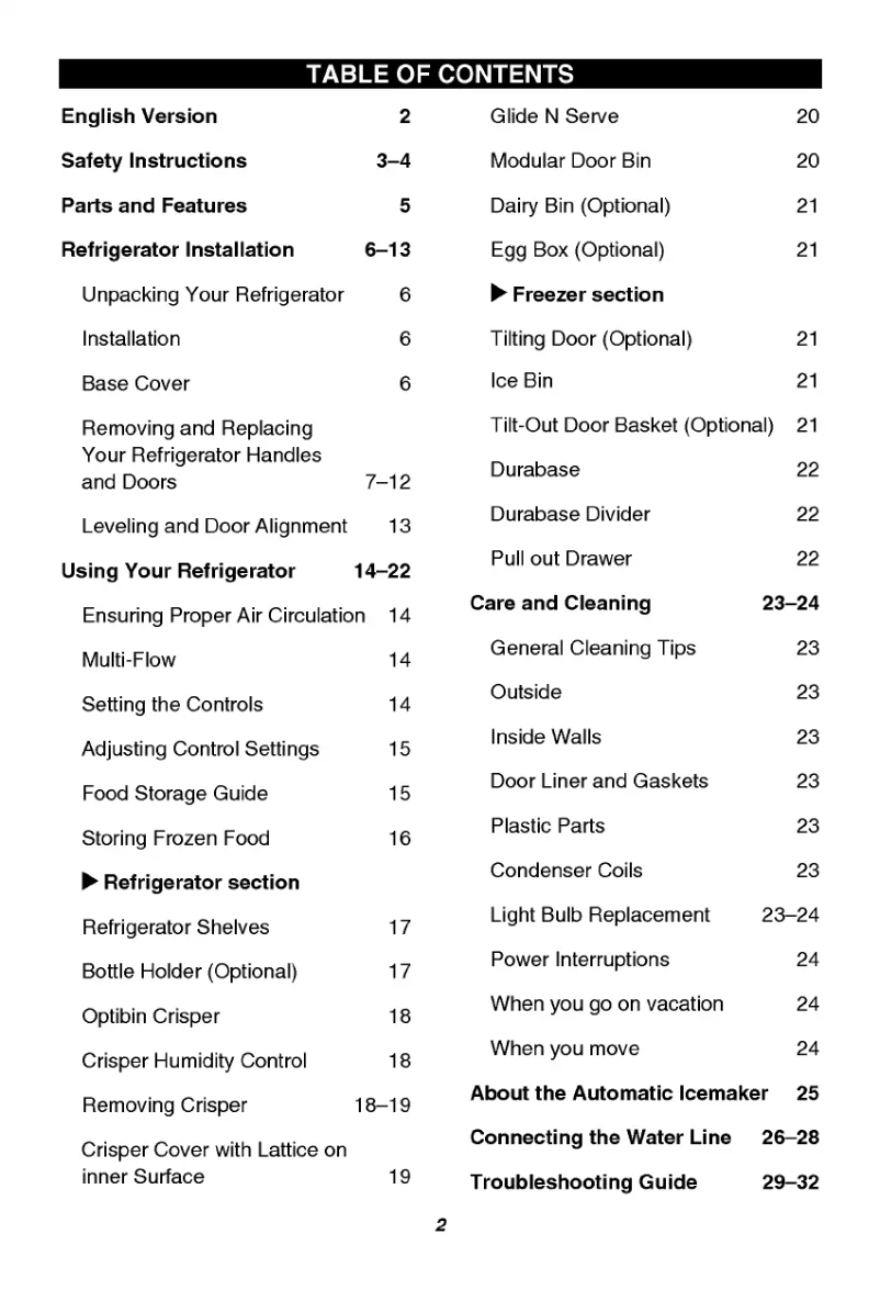 Page 1 de la notice Manuel utilisateur LG GR-B218JSFA
