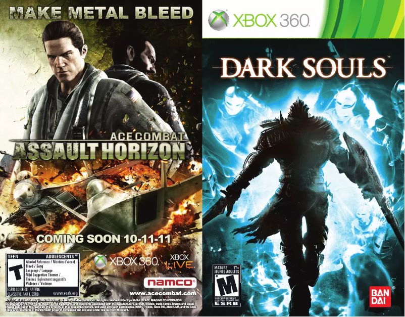 Page 1 de la notice Manuel utilisateur Microsoft Dark Souls (Xbox 360)